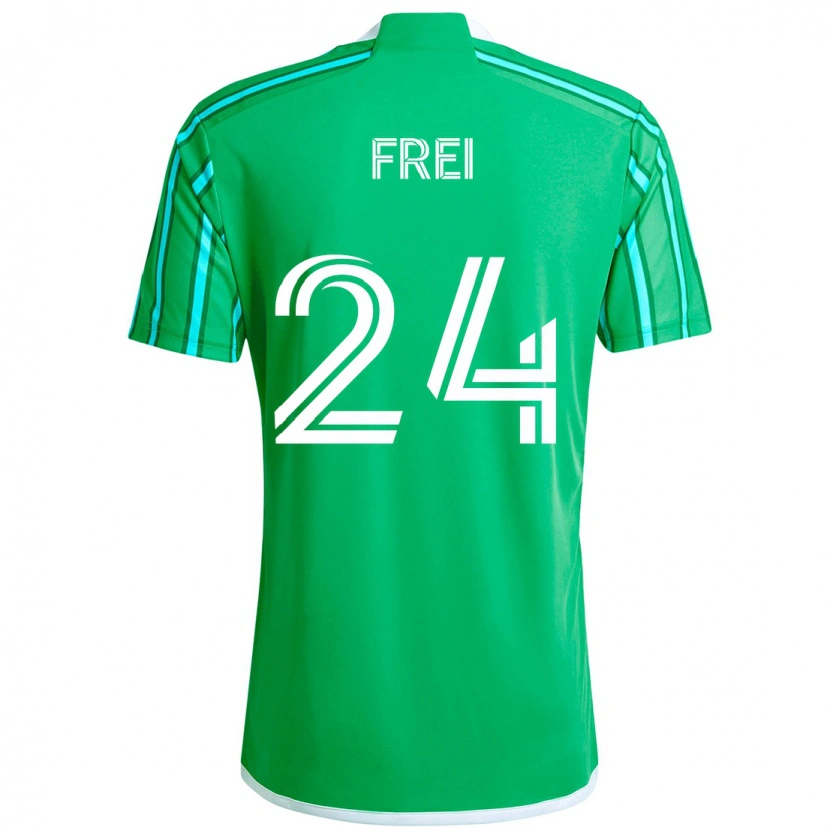 Danxen Femme Maillot Stefan Frei #24 Bleu Clair Tenues Domicile 2025/26 T-Shirt