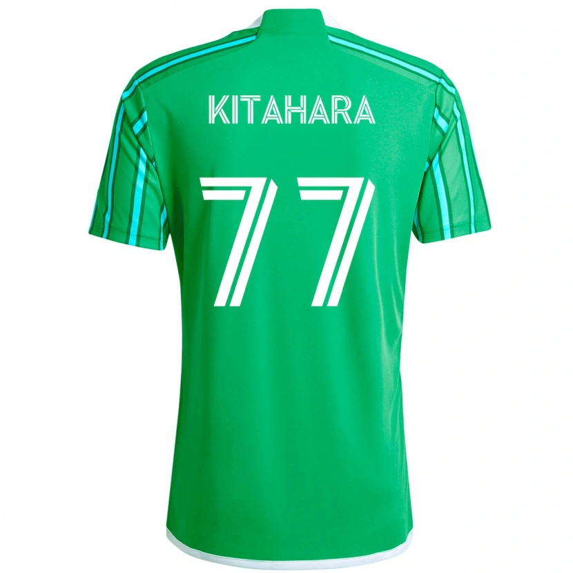 Danxen Femme Maillot Sota Kitahara #77 Vert Blanc Tenues Domicile 2025/26 T-Shirt