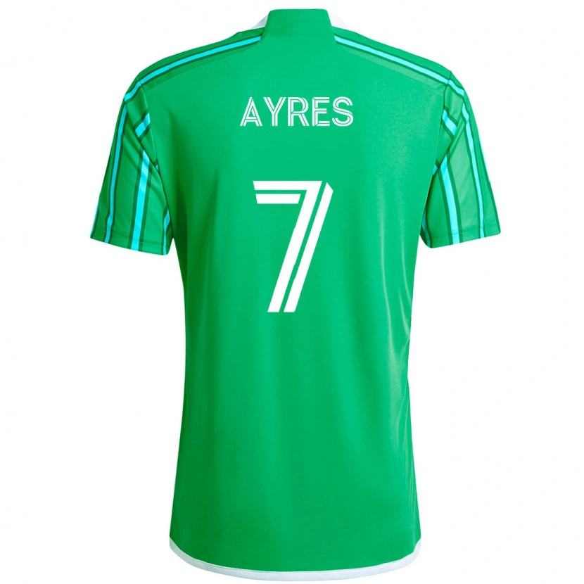 Danxen Femme Maillot Melina Ayres #7 Vert Blanc Tenues Domicile 2025/26 T-Shirt
