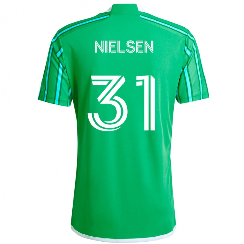 Danxen Femme Maillot Madeline Nielsen #31 Vert Blanc Tenues Domicile 2025/26 T-Shirt