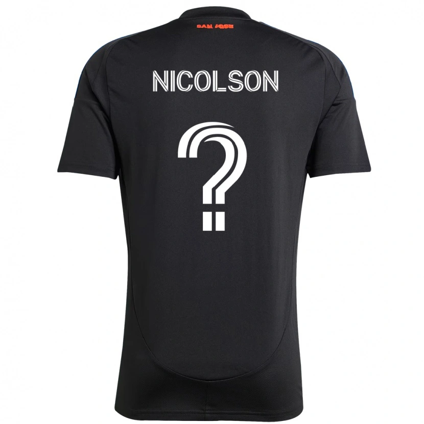 Danxen Femme Maillot John Nicolson #0 Blanc Rouge Tenues Domicile 2025/26 T-Shirt