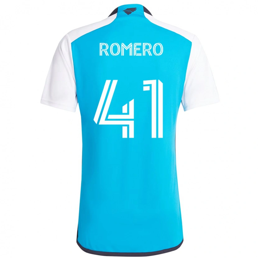 Danxen Femme Maillot Brian Romero #41 Bleu Ciel Blanc Tenues Domicile 2025/26 T-Shirt