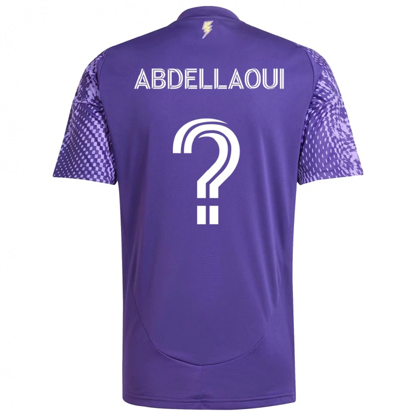 Danxen Femme Maillot Noham Abdellaoui #0 Violet Blanc Tenues Domicile 2025/26 T-Shirt