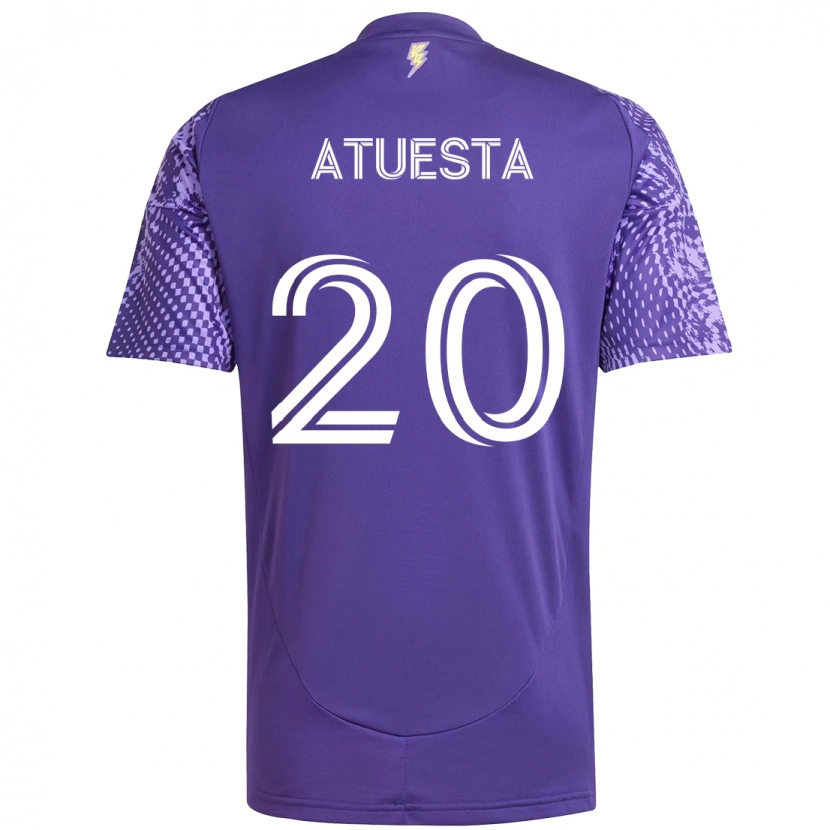 Danxen Femme Maillot Eduard Atuesta #20 Violet Blanc Tenues Domicile 2025/26 T-Shirt