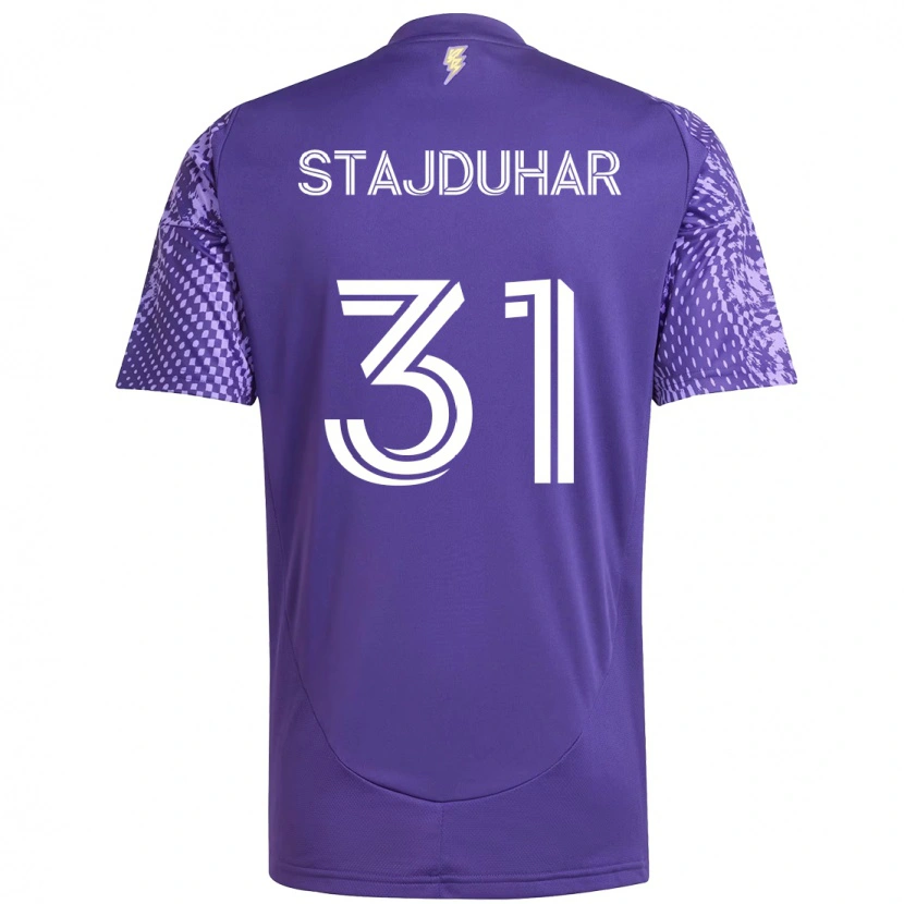 Danxen Femme Maillot Mason Stajduhar #31 Violet Blanc Tenues Domicile 2025/26 T-Shirt
