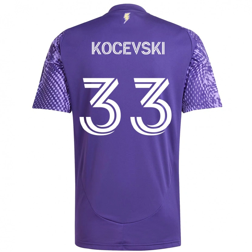 Danxen Femme Maillot Jeorgio Kocevski #33 Violet Blanc Tenues Domicile 2025/26 T-Shirt