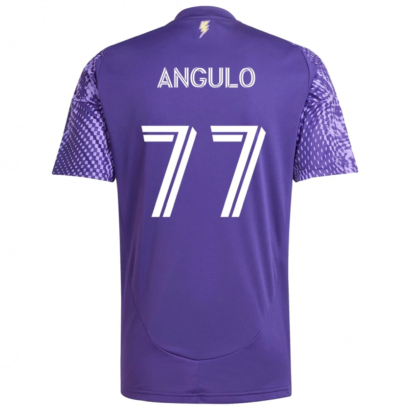 Danxen Femme Maillot Iván Angulo #77 Violet Blanc Tenues Domicile 2025/26 T-Shirt