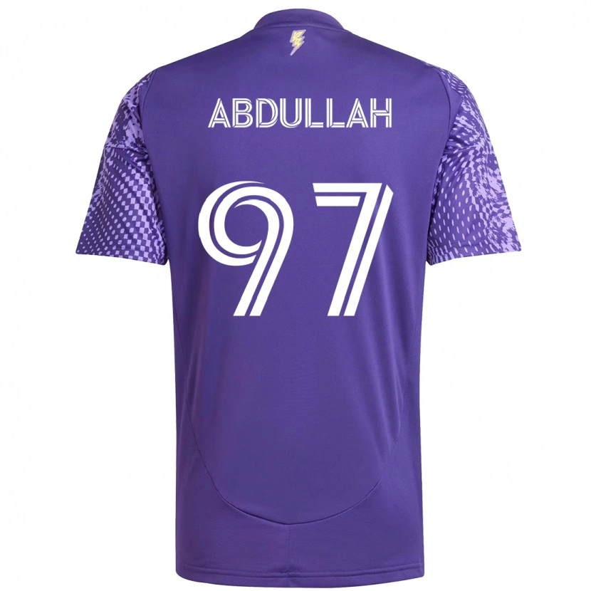 Danxen Femme Maillot Majed Abdullah #97 Violet Blanc Tenues Domicile 2025/26 T-Shirt