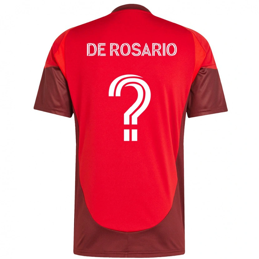 Danxen Femme Maillot Adisa De Rosario #0 Rouge Blanc Tenues Domicile 2025/26 T-Shirt