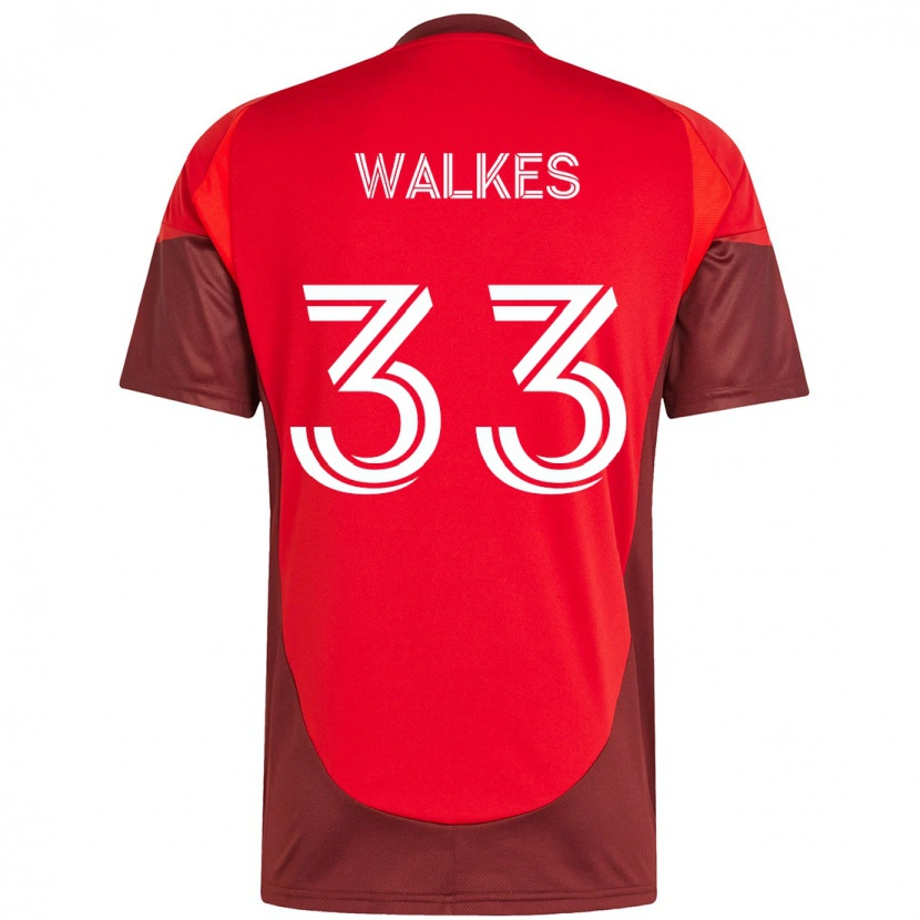 Danxen Femme Maillot Reshaun Walkes #33 Blanc Rouge Tenues Domicile 2025/26 T-Shirt