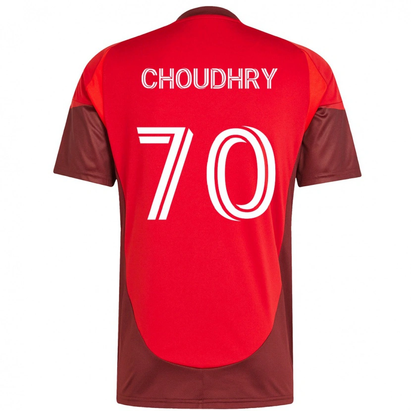 Danxen Femme Maillot Benjamin Choudhry #70 Blanc Rouge Tenues Domicile 2025/26 T-Shirt