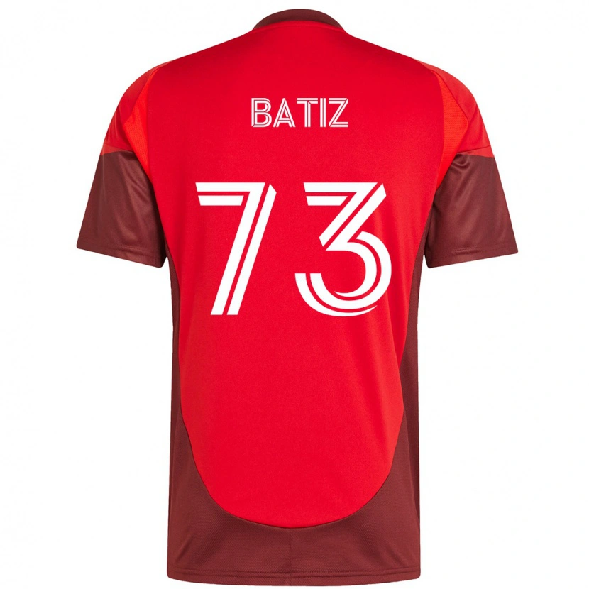 Danxen Femme Maillot Jesus Batiz #73 Blanc Rouge Tenues Domicile 2025/26 T-Shirt