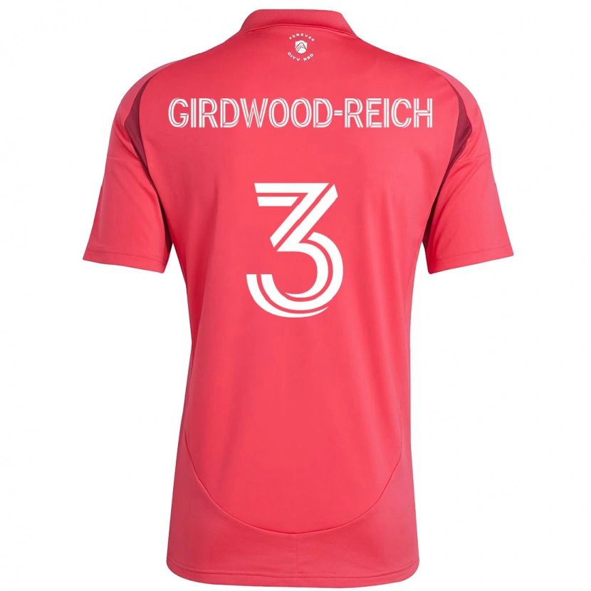 Danxen Femme Maillot Jake Girdwood-Reich #3 Magenta Blanc Tenues Domicile 2025/26 T-Shirt