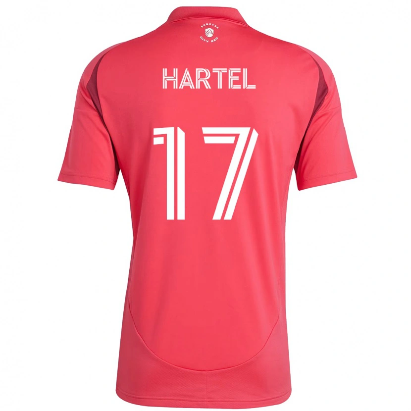 Danxen Femme Maillot Marcel Hartel #17 Magenta Blanc Tenues Domicile 2025/26 T-Shirt