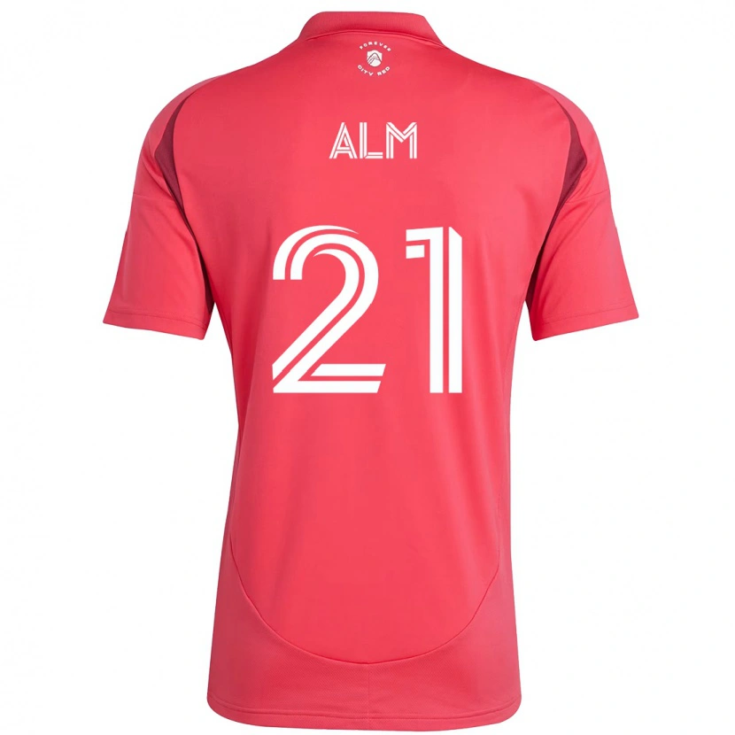 Danxen Femme Maillot Rasmus Alm #21 Magenta Blanc Tenues Domicile 2025/26 T-Shirt