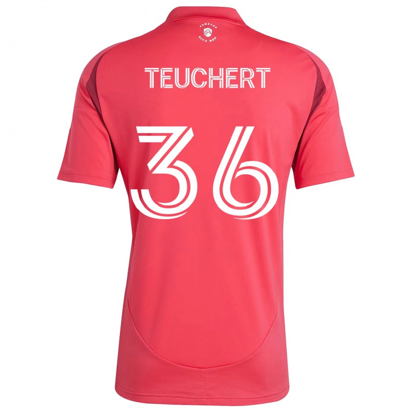 Danxen Femme Maillot Cedric Teuchert #36 Magenta Blanc Tenues Domicile 2025/26 T-Shirt