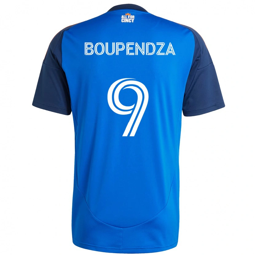 Danxen Femme Maillot Aaron Boupendza #9 Blanc Bleu Orange Tenues Domicile 2025/26 T-Shirt