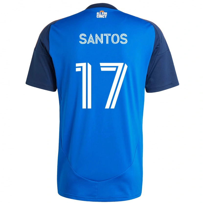 Danxen Femme Maillot Sergio Santos #17 Blanc Bleu Orange Tenues Domicile 2025/26 T-Shirt
