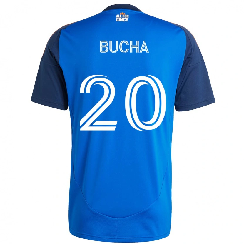 Danxen Femme Maillot Pavel Bucha #20 Blanc Bleu Orange Tenues Domicile 2025/26 T-Shirt