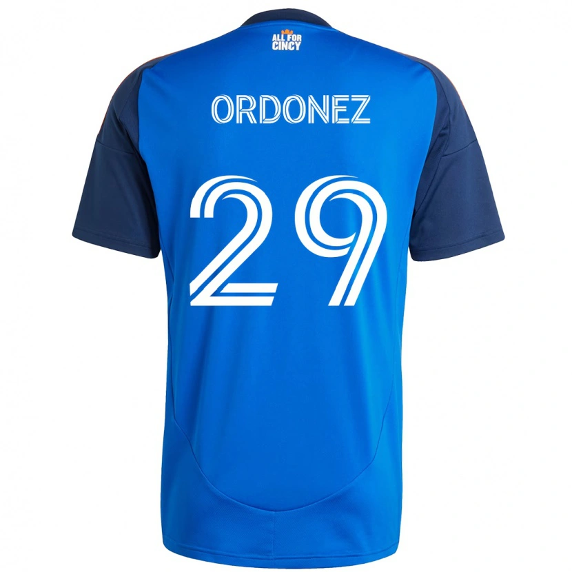 Danxen Femme Maillot Arquímides Ordóñez #29 Blanc Bleu Orange Tenues Domicile 2025/26 T-Shirt