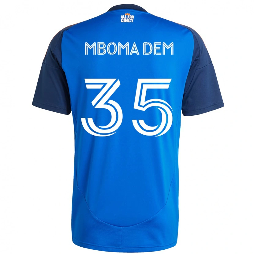 Danxen Femme Maillot Kenji Mboma Dem #35 Blanc Bleu Orange Tenues Domicile 2025/26 T-Shirt