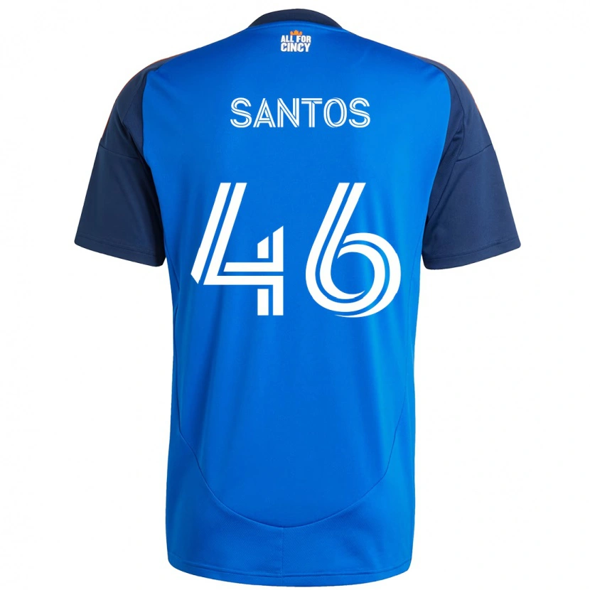Danxen Femme Maillot Guilherme Santos #46 Blanc Bleu Orange Tenues Domicile 2025/26 T-Shirt