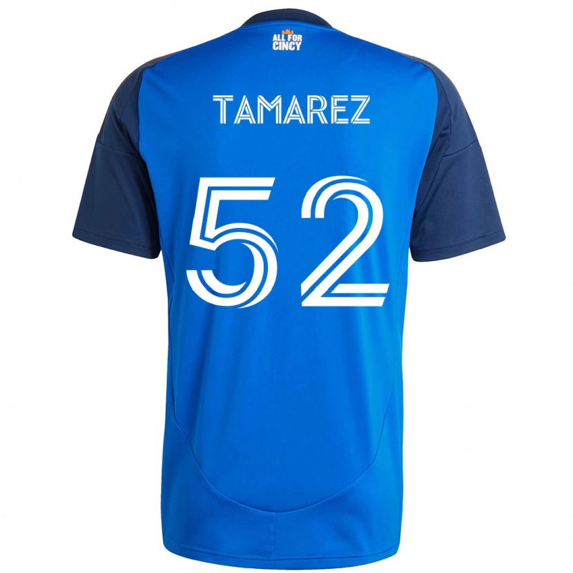 Danxen Femme Maillot Lucas Tamarez #52 Blanc Bleu Orange Tenues Domicile 2025/26 T-Shirt