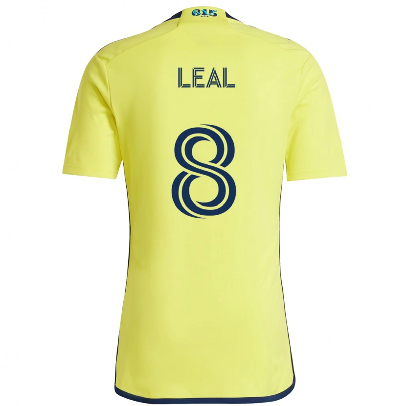 Danxen Femme Maillot Randall Leal #8 Jaune Bleu Marine Tenues Domicile 2025/26 T-Shirt