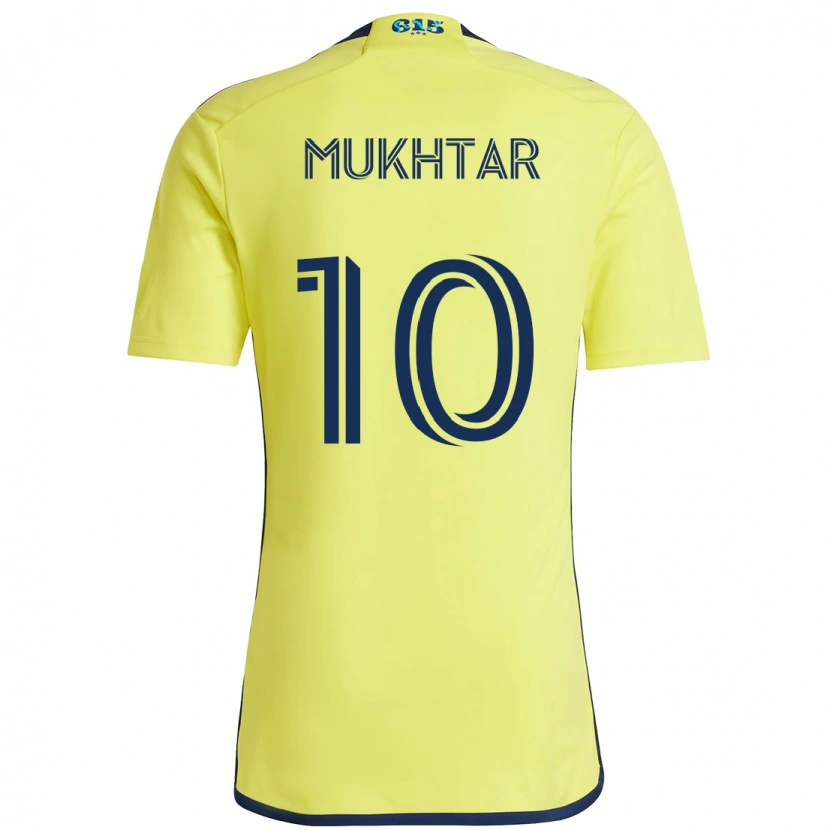 Danxen Femme Maillot Hany Mukhtar #10 Jaune Bleu Marine Tenues Domicile 2025/26 T-Shirt