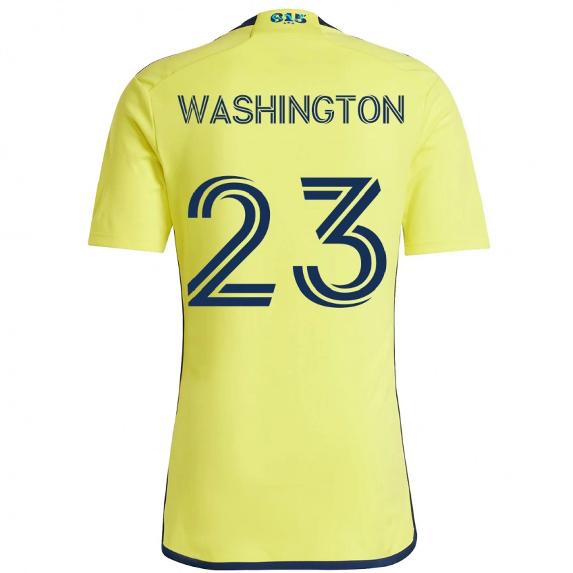 Danxen Femme Maillot Taylor Washington #23 Jaune Bleu Marine Tenues Domicile 2025/26 T-Shirt