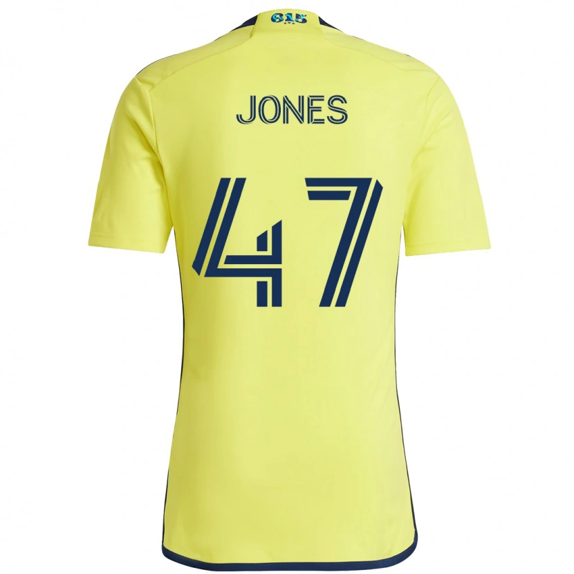 Danxen Femme Maillot Isaiah Jones #47 Jaune Bleu Marine Tenues Domicile 2025/26 T-Shirt