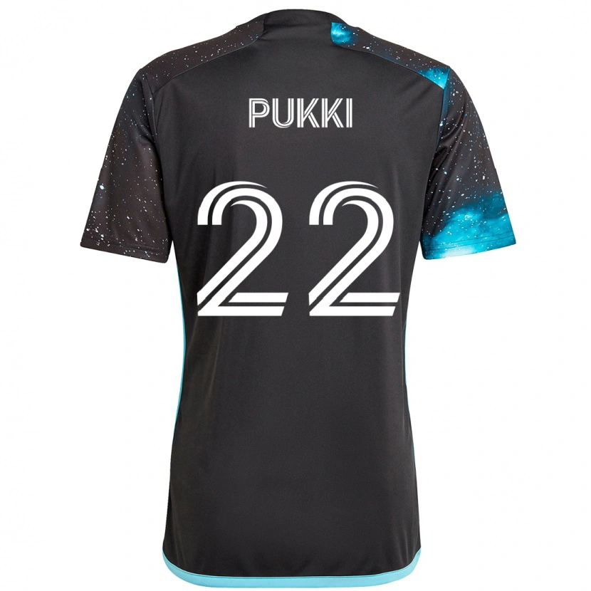 Danxen Femme Maillot Teemu Pukki #22 Noir Bleu Tenues Domicile 2025/26 T-Shirt