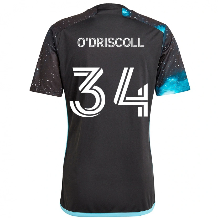 Danxen Femme Maillot Rory O'driscoll #34 Noir Bleu Tenues Domicile 2025/26 T-Shirt