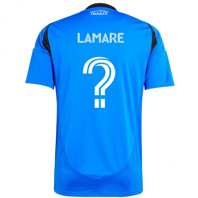 Danxen Femme Maillot Samuel Lamare #0 Bleu Foncé Noir Tenues Domicile 2025/26 T-Shirt
