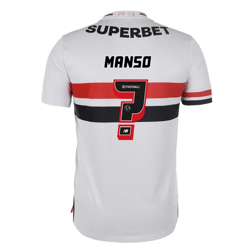 Danxen Femme Maillot Mateus Manso #0 Rouge Noir Blanc Tenues Domicile 2025/26 T-Shirt