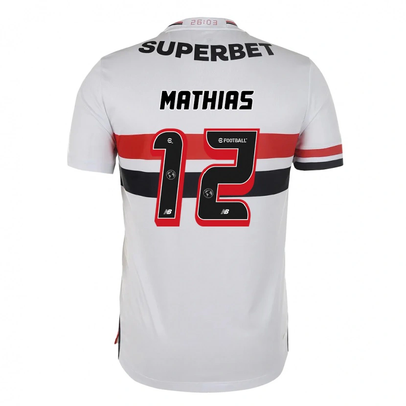 Danxen Femme Maillot Leandro Mathias #12 Rouge Noir Blanc Tenues Domicile 2025/26 T-Shirt
