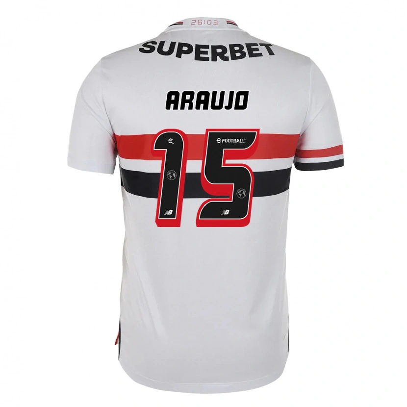 Danxen Femme Maillot Michel Araújo #15 Rouge Noir Blanc Tenues Domicile 2025/26 T-Shirt