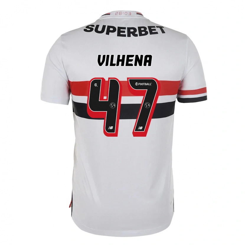 Danxen Femme Maillot Pedro Vilhena #47 Rouge Noir Blanc Tenues Domicile 2025/26 T-Shirt
