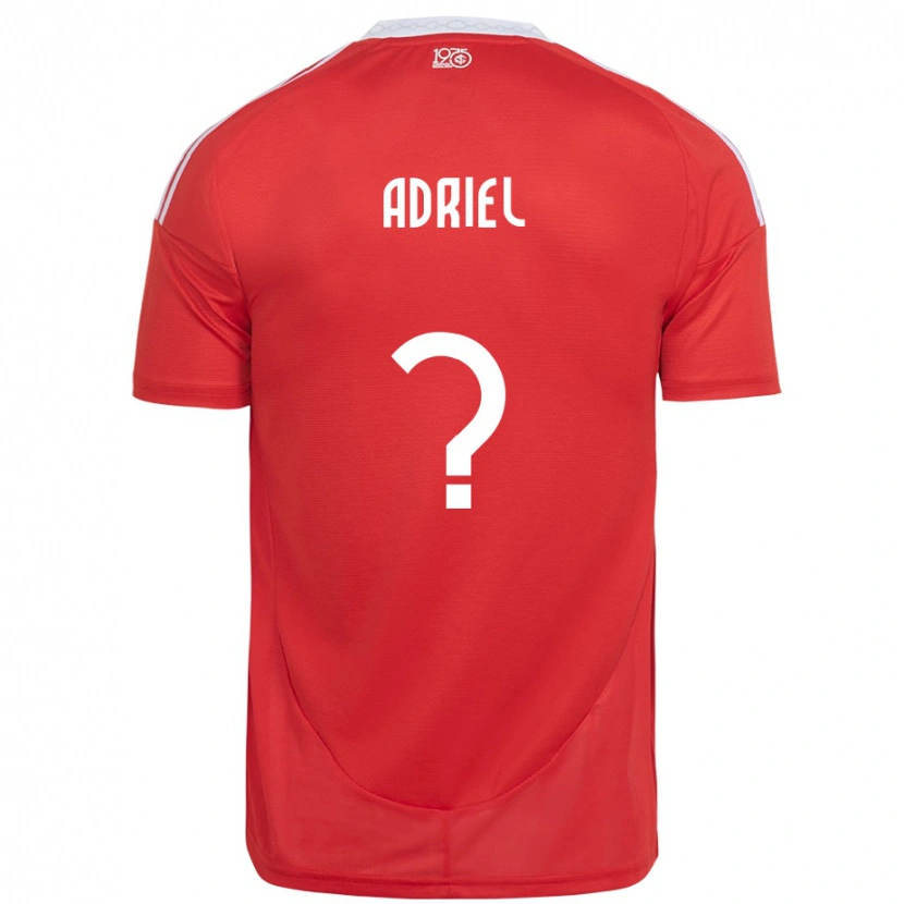 Danxen Femme Maillot Adriel #0 Blanc Rouge Tenues Domicile 2025/26 T-Shirt