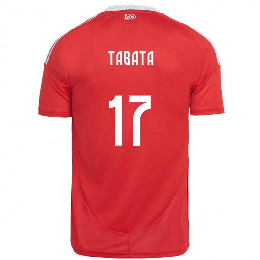 Danxen Femme Maillot Bruno Tabata #17 Rouge Blanc Tenues Domicile 2025/26 T-Shirt