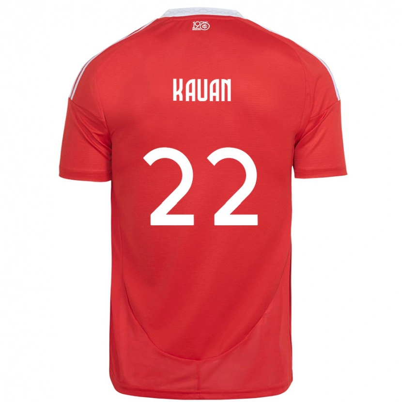 Danxen Femme Maillot Kauan #22 Blanc Rouge Tenues Domicile 2025/26 T-Shirt