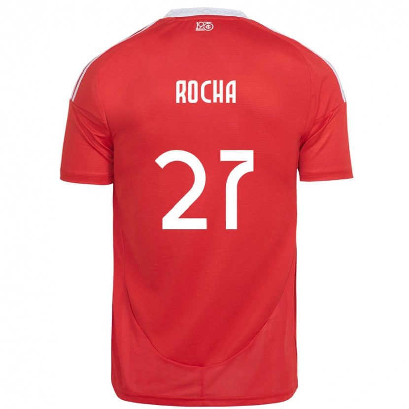 Danxen Femme Maillot Kaique Rocha #27 Blanc Rouge Tenues Domicile 2025/26 T-Shirt
