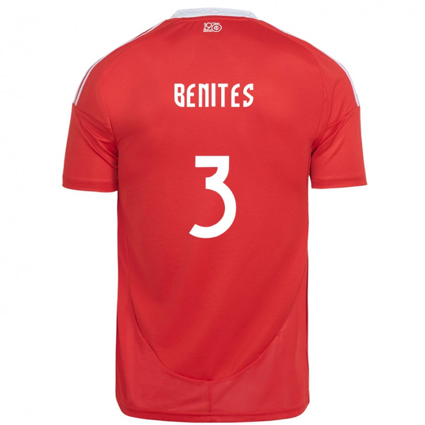Danxen Femme Maillot Bruna Benites #3 Blanc Rouge Tenues Domicile 2025/26 T-Shirt