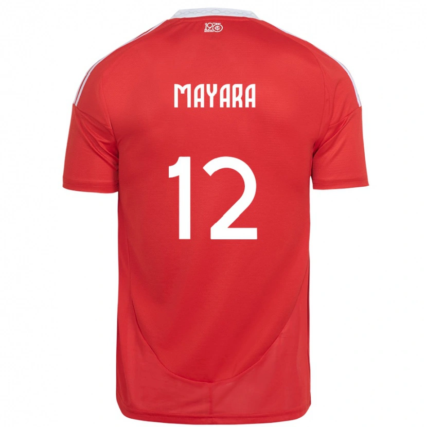 Danxen Femme Maillot Mayara #12 Rouge Blanc Tenues Domicile 2025/26 T-Shirt