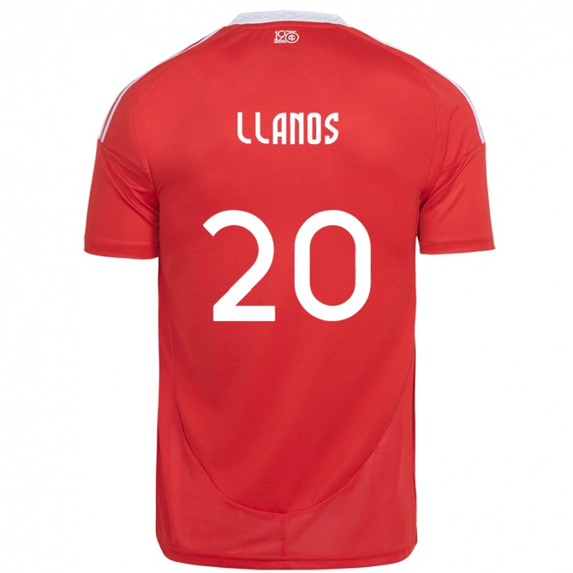 Danxen Femme Maillot Pati Llanos #20 Blanc Rouge Tenues Domicile 2025/26 T-Shirt