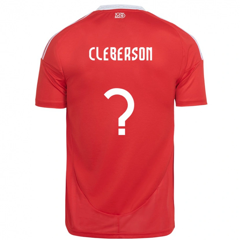 Danxen Femme Maillot Cleberson #0 Rouge Blanc Tenues Domicile 2025/26 T-Shirt