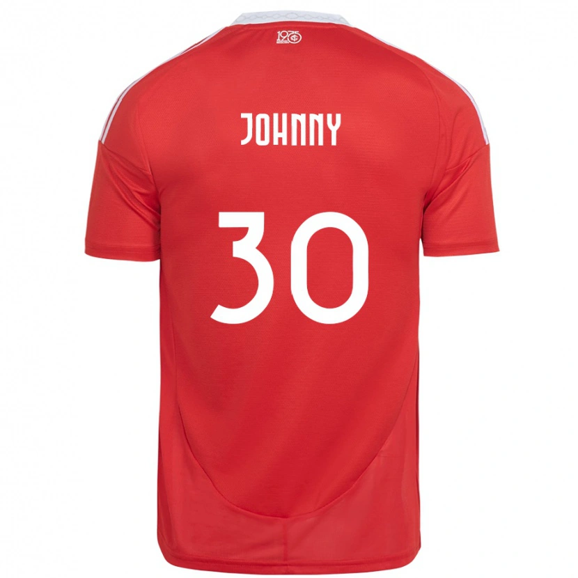 Danxen Femme Maillot Johnny #30 Rouge Blanc Tenues Domicile 2025/26 T-Shirt
