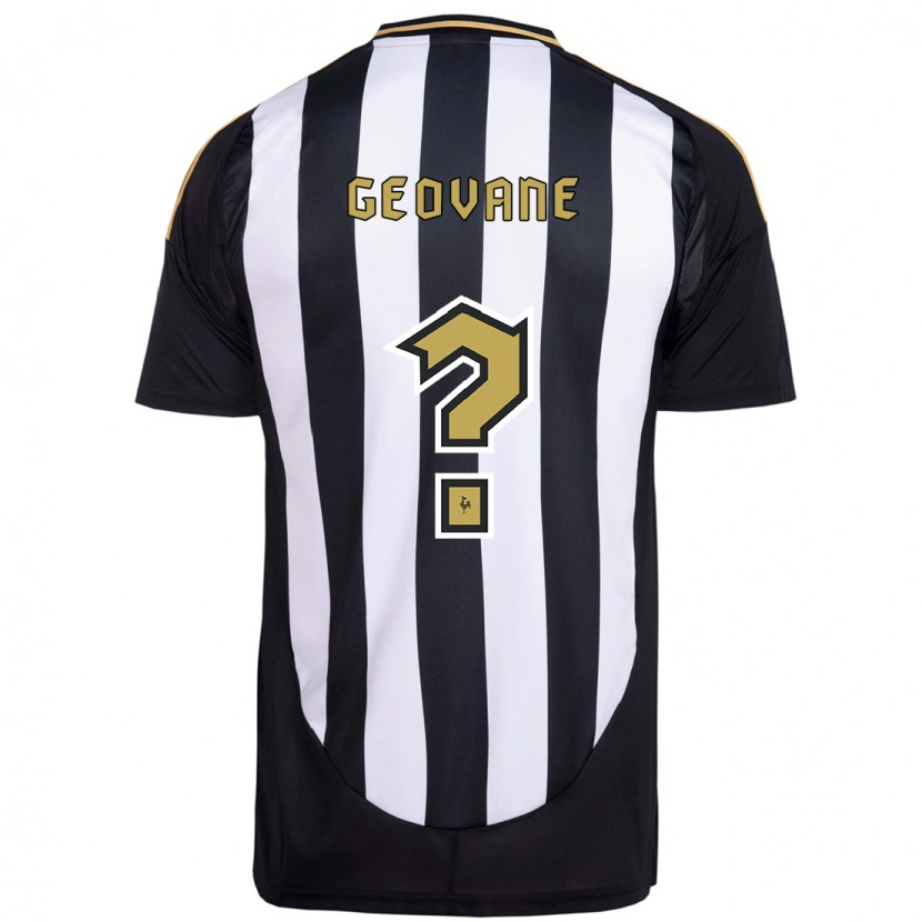 Danxen Femme Maillot Geovane #0 Blanc Noir Tenues Domicile 2025/26 T-Shirt