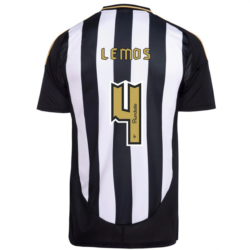 Danxen Femme Maillot Mauricio Lemos #4 Blanc Noir Tenues Domicile 2025/26 T-Shirt