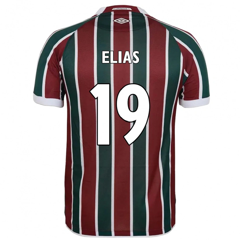 Danxen Femme Maillot Kauã Elias #19 Blanc Vert Bordeaux Tenues Domicile 2025/26 T-Shirt